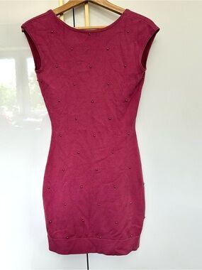 Guess by Marciano silk blend Beaded Knit Dress small